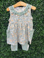 kids fall floral print pants set