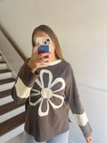Grey Flower Sweatshirt