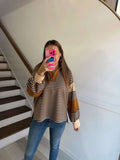 Mocha Striped sweatshirt