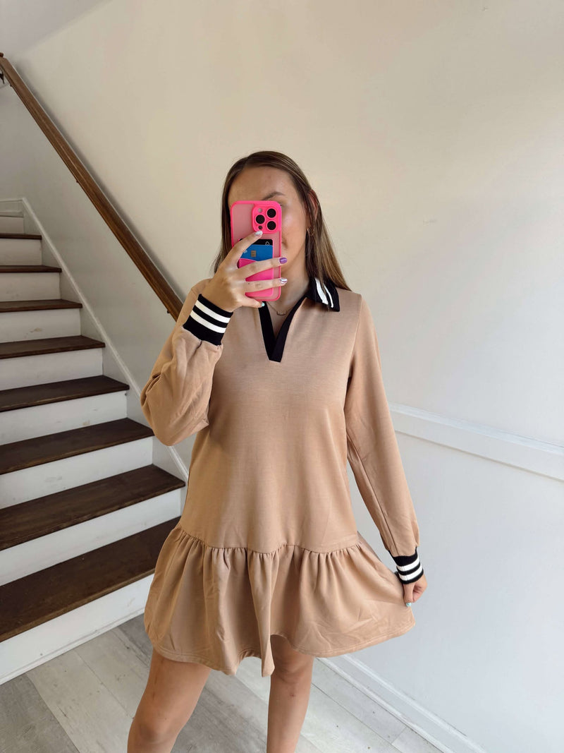 Mary Square Dress Allison Latte