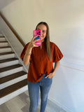 Caramel Bubble blouse