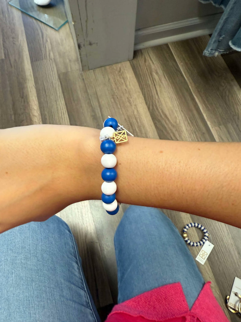 Mary Square Bracelet Myles Blue & White