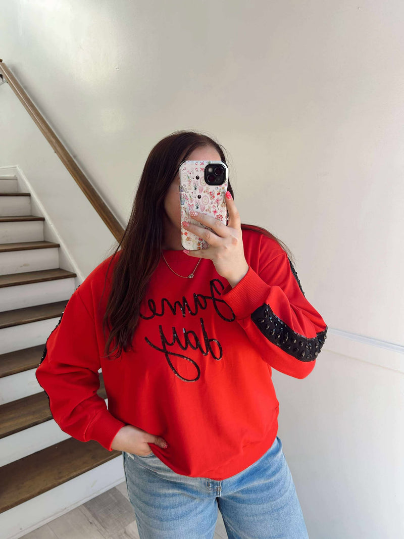 Mary Square Sweatshirt Sarah Game Day