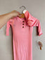 Jane Marie Pink Baby New born gown and beanie set