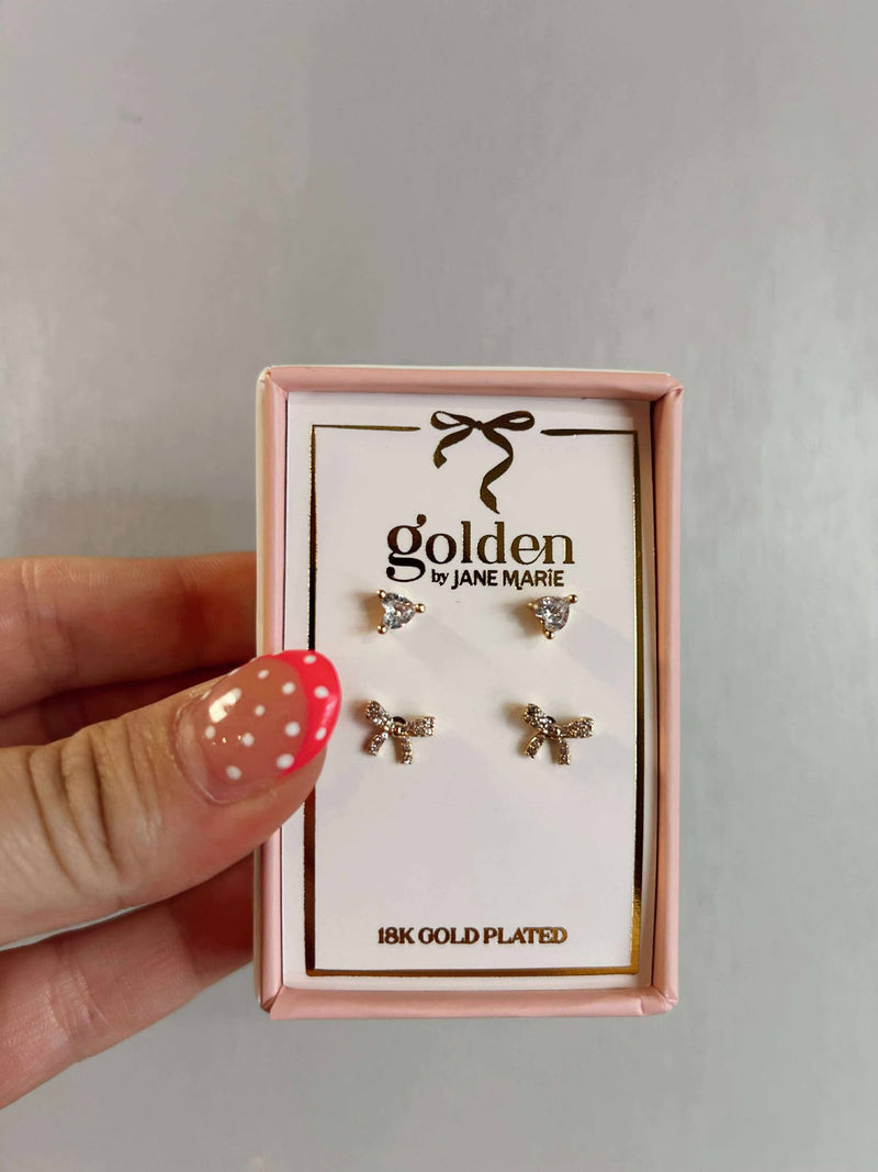 Jane Marie Kids Gold Plated Earring Sets
