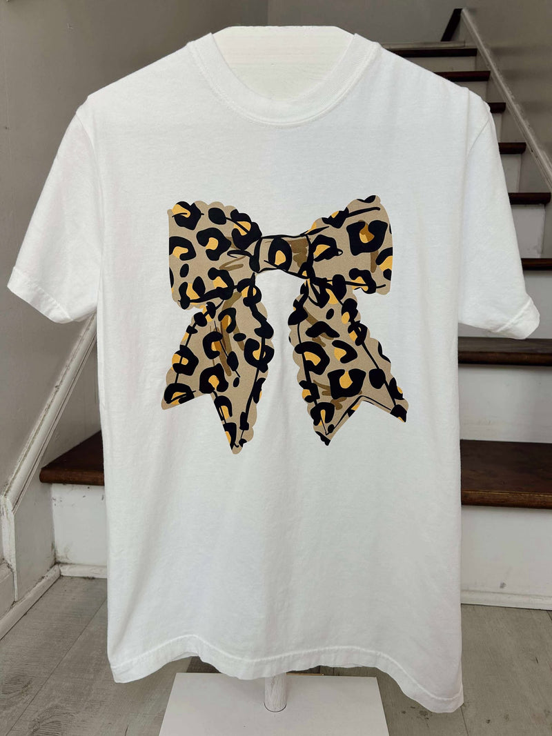 Thomas & co - Leopard Bow tee