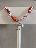 Canvas- Cassie Pave Bow Scarf  Necklace
