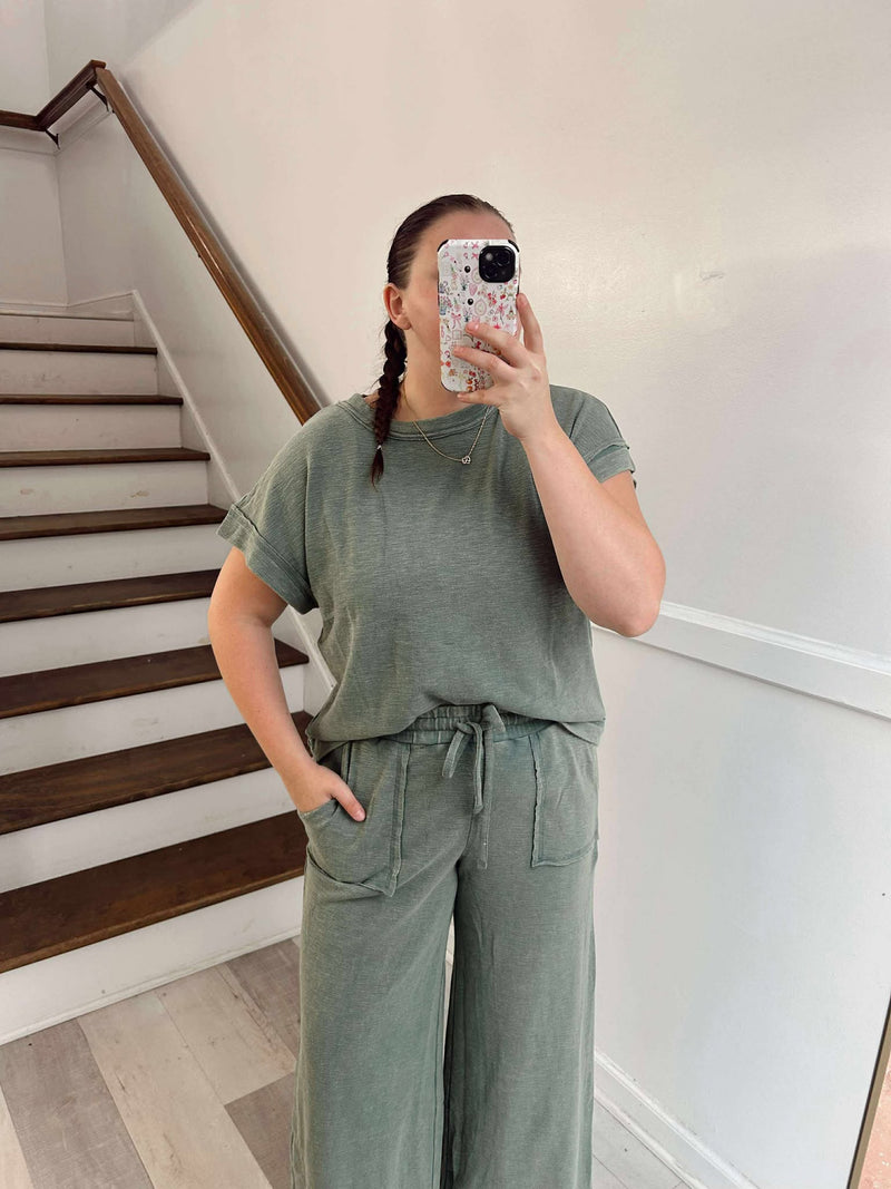 Zenana Teal Knit Set