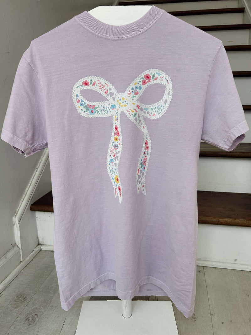 Thomas & co- Floral bow tee