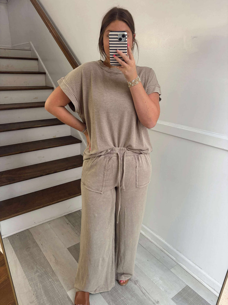 Zenana Mocha Knit Set