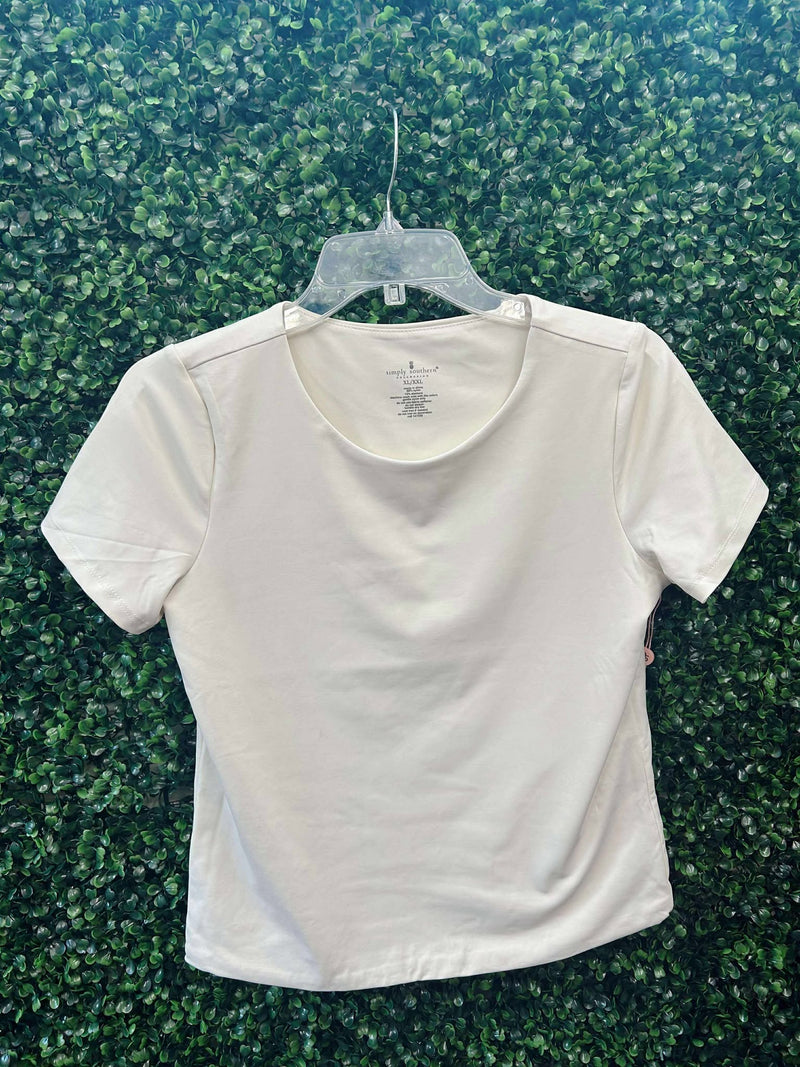 Simply Southern Athletic Top in Pearl