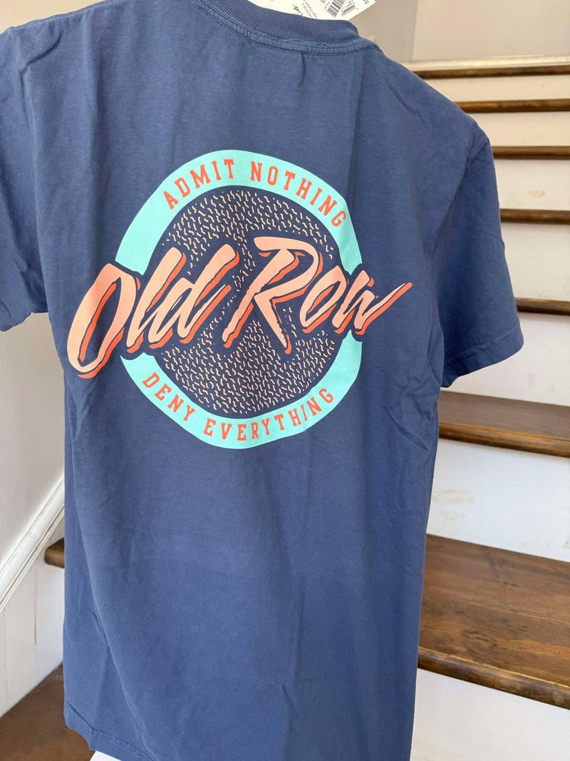 Old Row circle Logo Navy/Coral