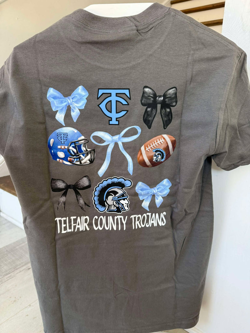 Telfair County Charcoal coquette tee