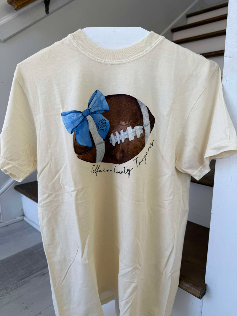 Telfair County Trojans Football/bow shirt