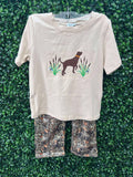 Honeydew  Camouflage hound embroidery pants set