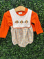 Honeydew- Orange turkey embroidery bubble set