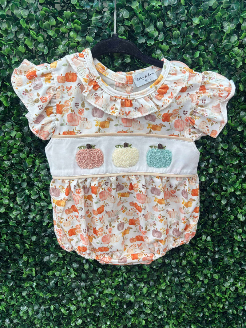 Honeydew Beige french knot ruffle bubble