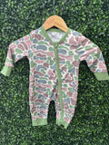 Honeydew Camouflage print romper