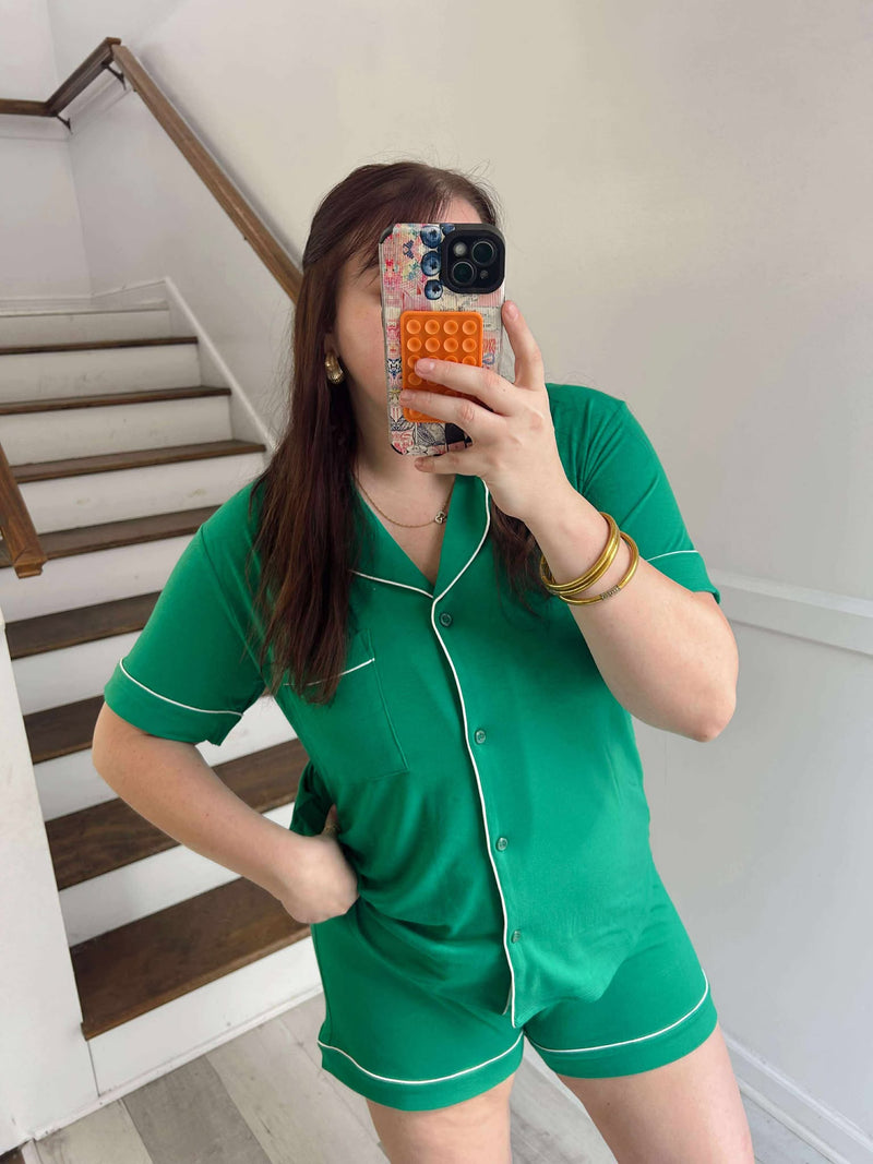 Zenana Kelly Green Pj Set