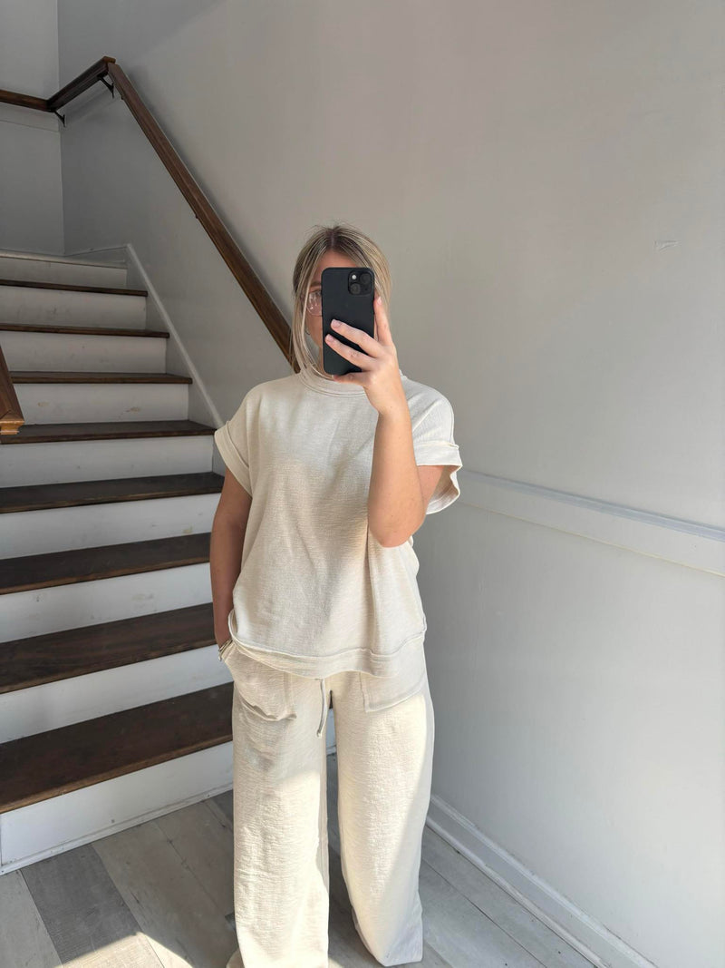 Zenana Sand Beige Knit Set