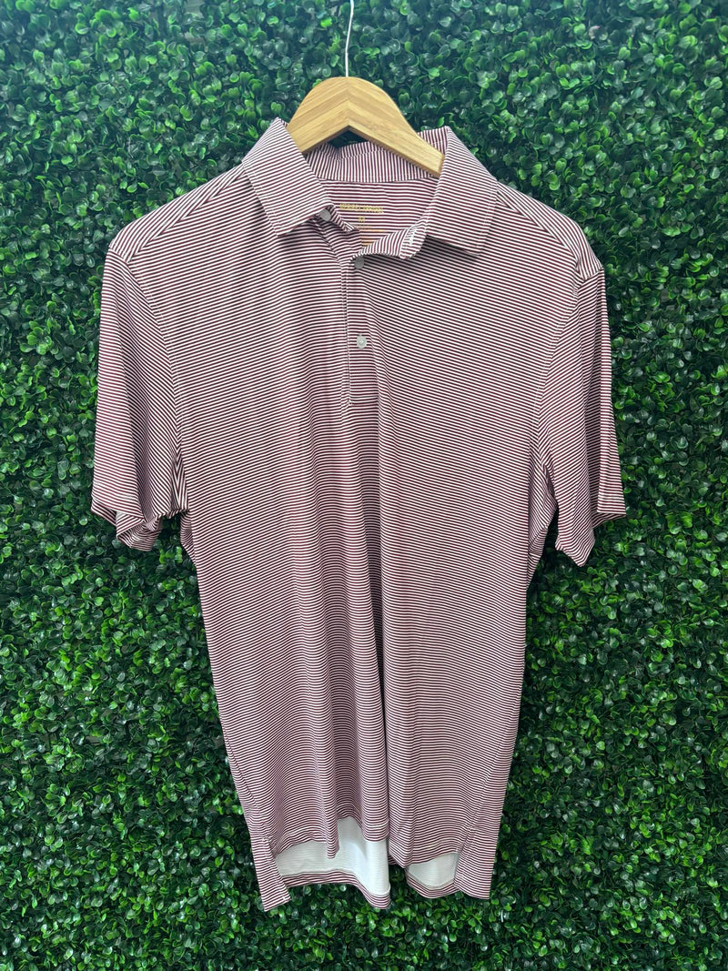 Meripex Mens Maroon/White Stripped polo