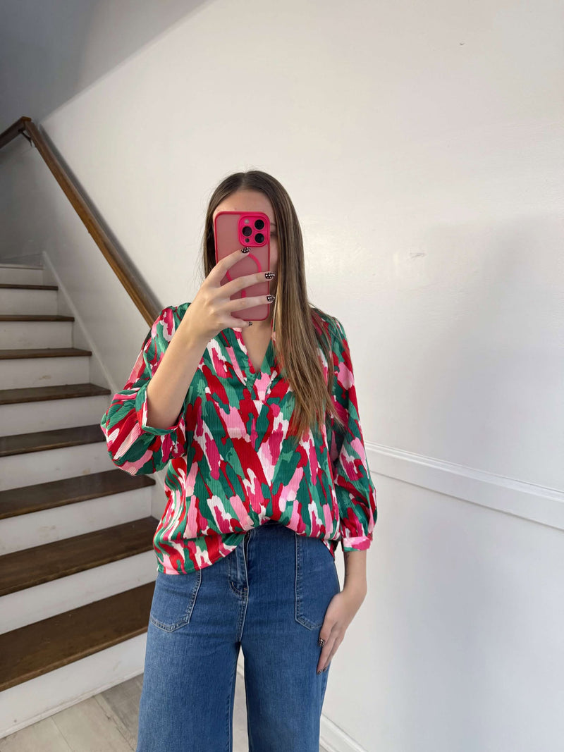 Mary Square Holly Jolly Top