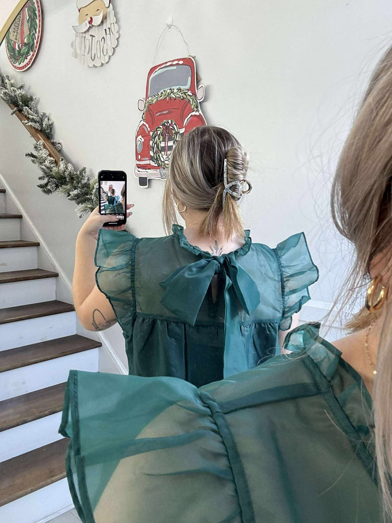 MUDPIE- Jane Holiday green dress