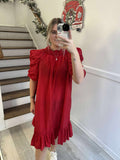 MUDPIE- red Roosevelt party dress