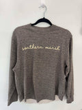 Southern Marsh - Terra Textured Vintage Sweater - MIDNIGHT GRAY