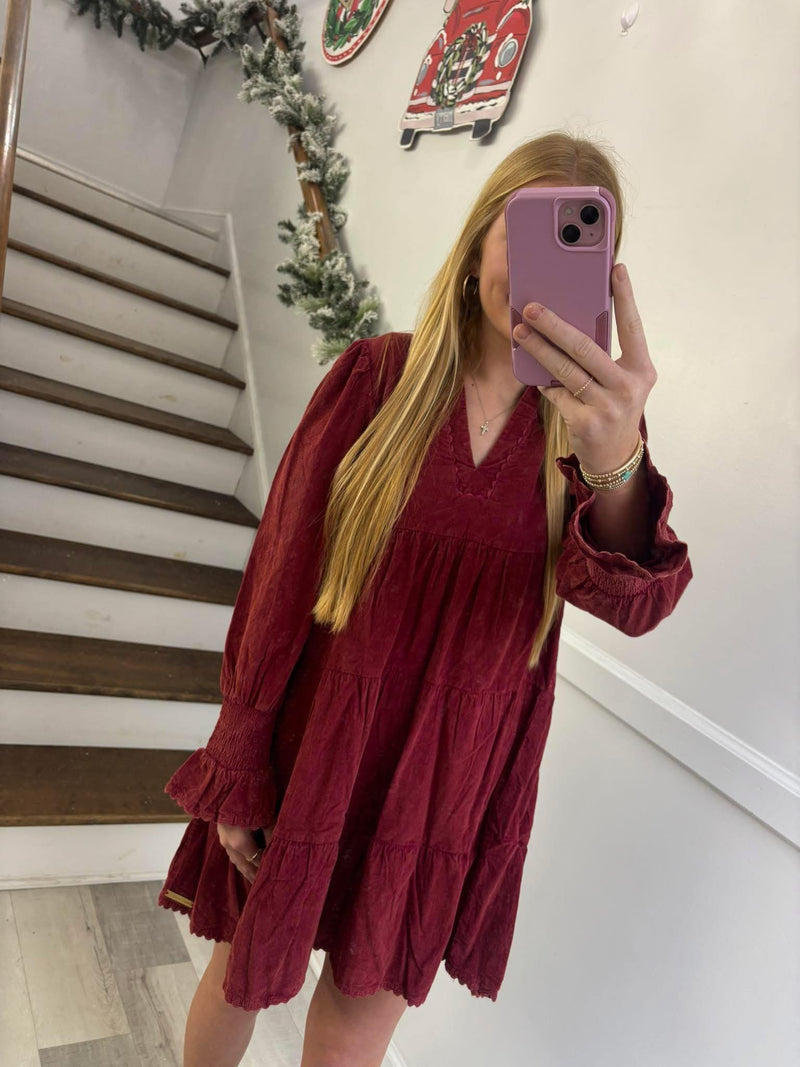 Simply Southern- Red cord dress