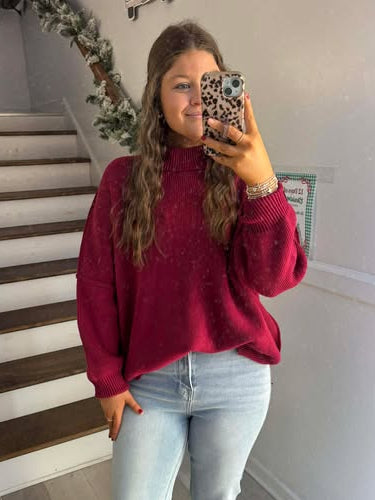Zenana- Burgendy Sweater