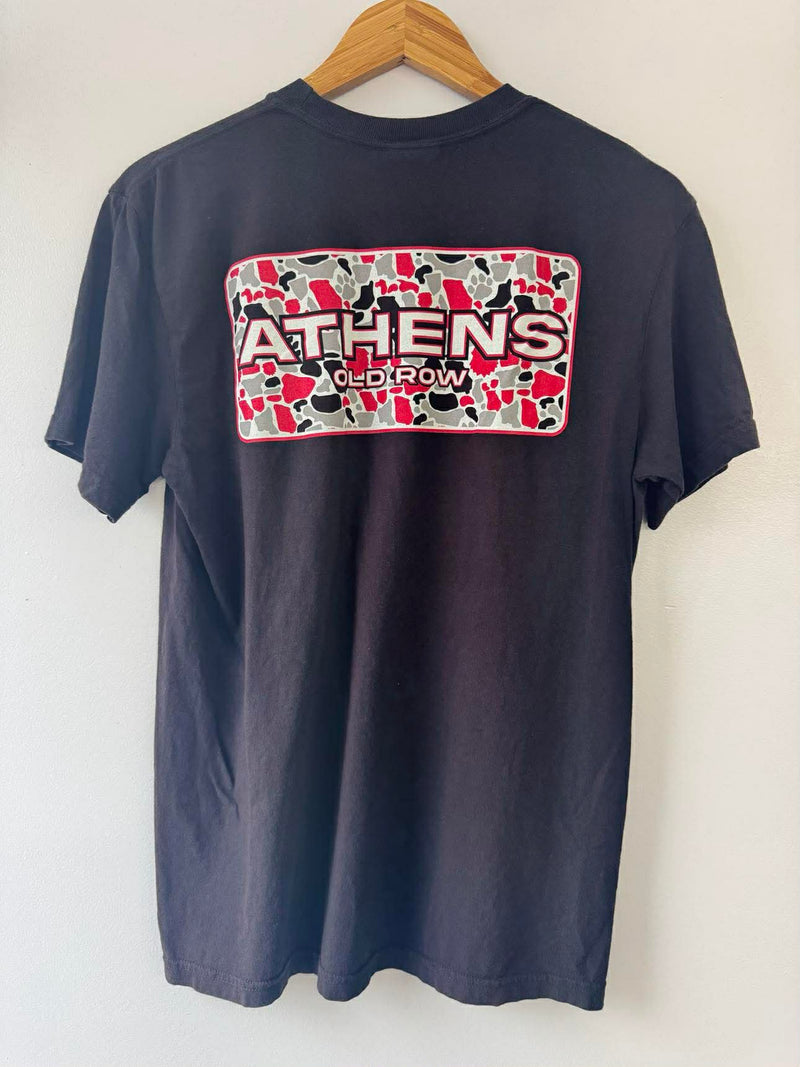 Black Athens Camo Pocket Tee