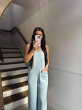 Simply Southern - Blue Tidal Ribbed Jumpsuit