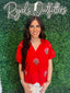 Umgee- Cherry Red Blouse