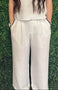Jodifl- White pants with Knitted details