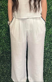 Jodifl- White pants with Knitted details