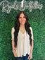 Umgee- Oatmeal blouse
