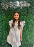 Umgee - Blue and White Striped Dress