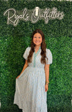 Simply Southern - Green & Blue Floral Dress