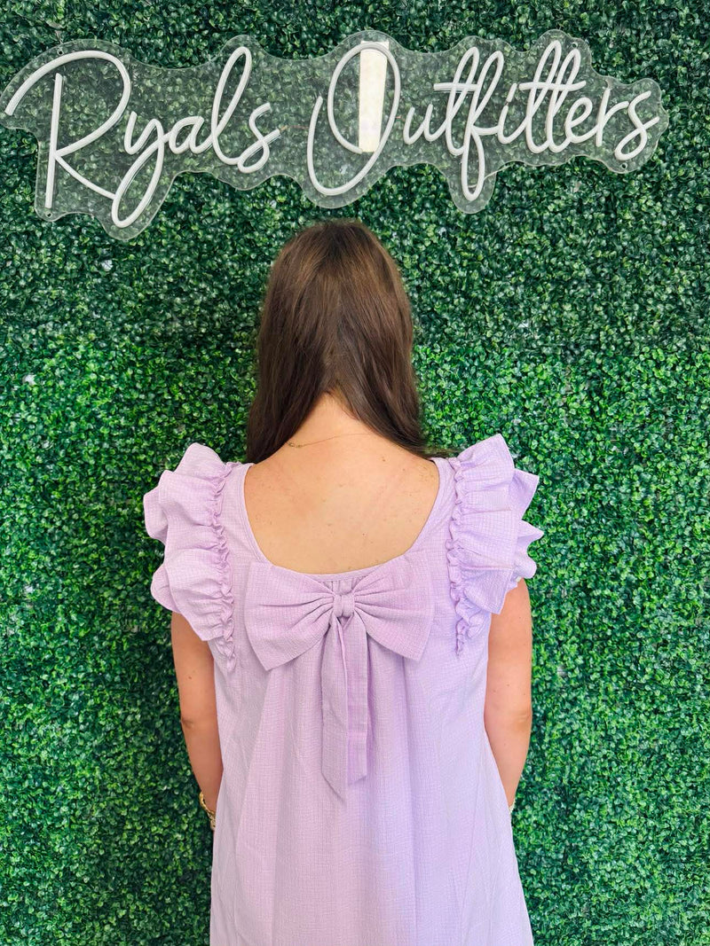 Simply Southern - Lilac Bow Dress