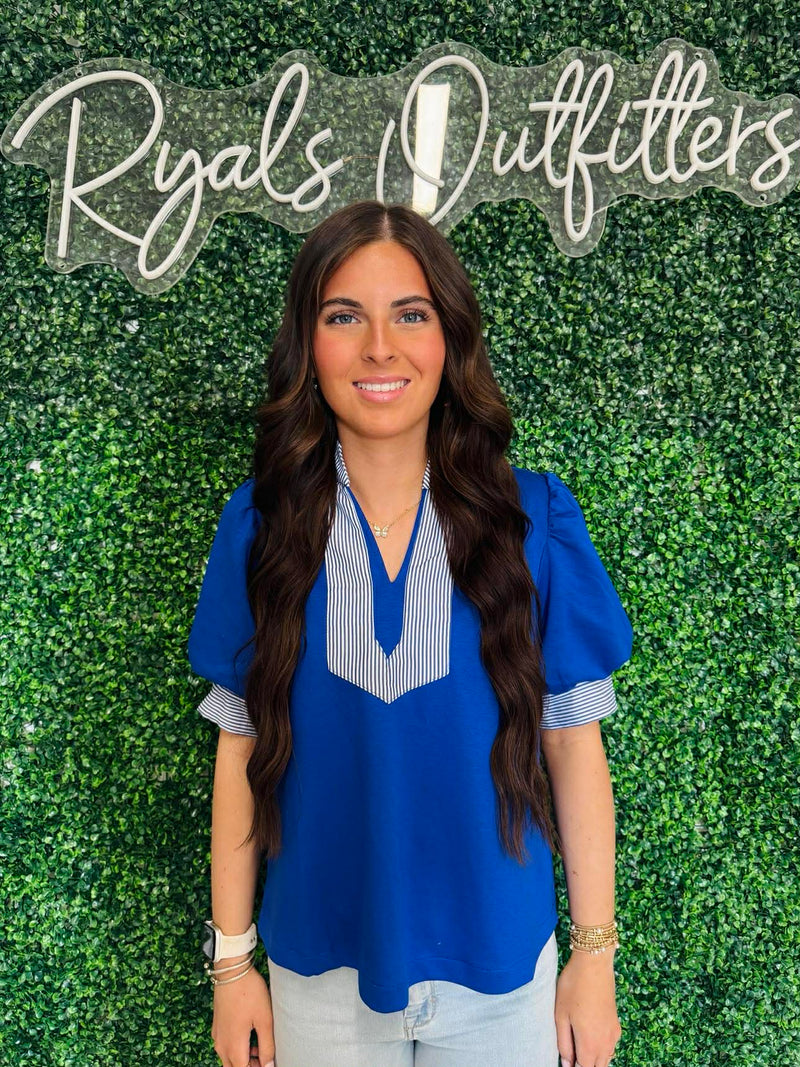 Jodifl- Royal Blue Blouse