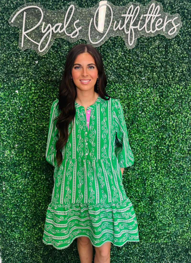 Mary Square - Green Riley Mini Dress