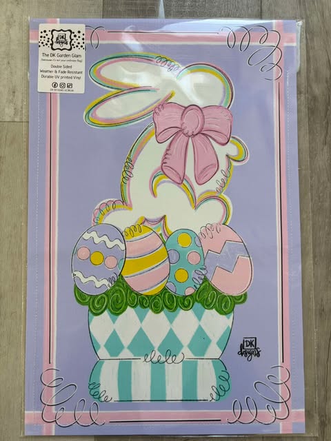 DK Designs - White Bunny Garden Glam