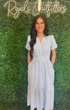 Mary square - Blue/White Tracey Dress