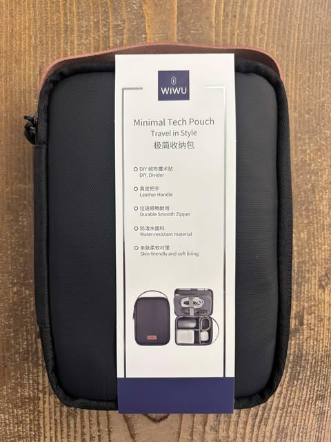 Sanis Tech- Mini Travel Accessories Pouch in Black