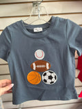 Sports ball embroidery top