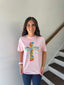 Coquette Floral Cross Easter Graphic Shirt