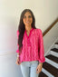 Mary Square- Top Gianna Heirloom Vine Pink