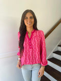 Mary Square- Top Gianna Heirloom Vine Pink