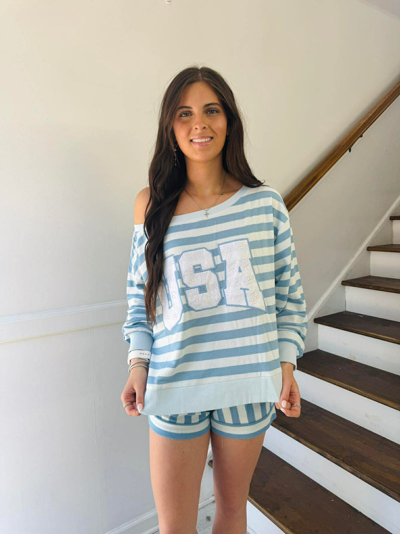SS-USA-BLUE-STRP-SET